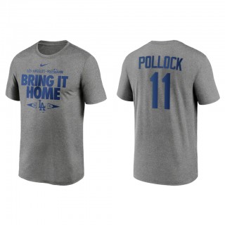 A.J. Pollock Los Angeles Dodgers Gray 2021 Postseason Proving Grounds T-Shirt