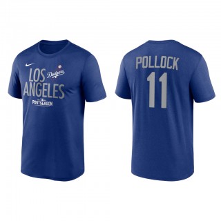 A.J. Pollock Los Angeles Dodgers Royal 2021 Postseason Authentic Collection Dugout T-Shirt