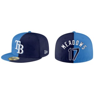 Austin Meadows Rays Blue Navy Split 59FIFTY Hat