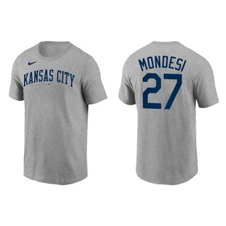 Adalberto Mondesi Kansas City Royals Gray Team Wordmark T-Shirt