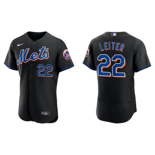 Al Leiter New York Mets Black Alternate Authentic Jersey