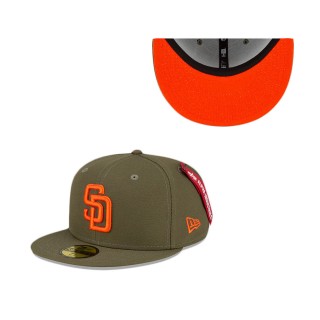 Alpha Industries X San Diego Padres Green 59FIFTY Fitted Hat