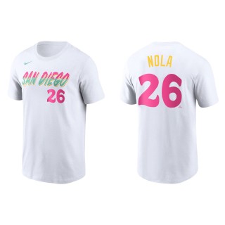 Austin Nola San Diego Padres White 2022 City Connect Name & Number T-Shirt
