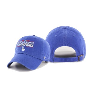 Men's Los Angeles Dodgers 2020 World Series Champion Royal Clean Up Adjustable Hat