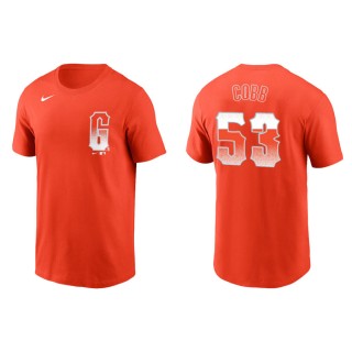 Alex Cobb Giants Orange 2021 City Connect  T-Shirt