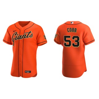 Alex Cobb Giants Orange Authentic Alternate Jersey