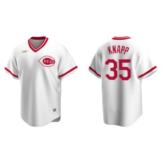 Andrew Knapp Reds White Cooperstown Collection Home Jersey