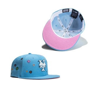 New York Mets Light Blue Super Bloom 59FIFTY Hat
