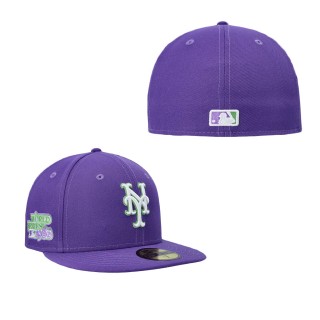 Men's New York Mets Purple Lime Side Patch 59FIFTY Fitted Hat